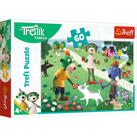 Puzzle 60 elementów radosny dzień treflików