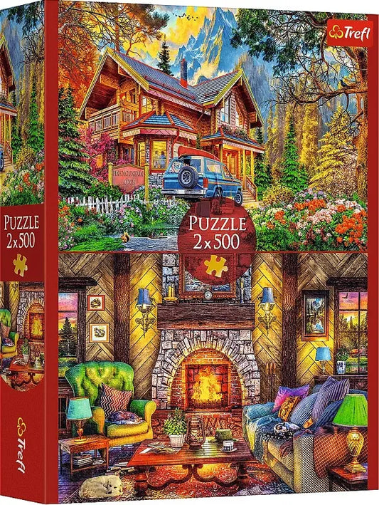 Puzzle 2 x 500 elementów - Wycieczka w góry