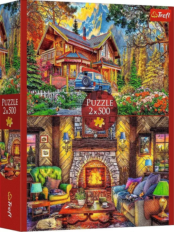 Puzzle 2 x 500 elementów - Wycieczka w góry