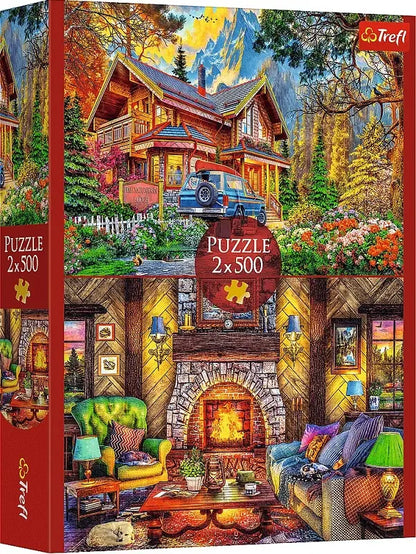 Puzzle 2 x 500 elementów - Wycieczka w góry
