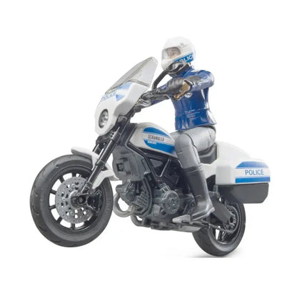Policjant na motocyklu Scrambler Ducati