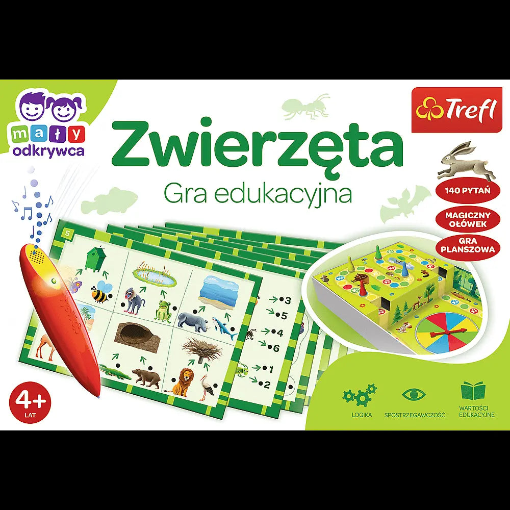 Mały odkrywca gra zwierzęta magiczny ołówek