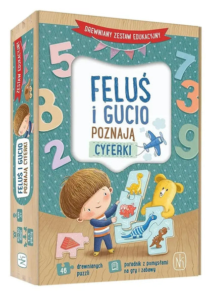 Feluś i Gucio poznają cyferki, Drewniany zestaw edukacyjny