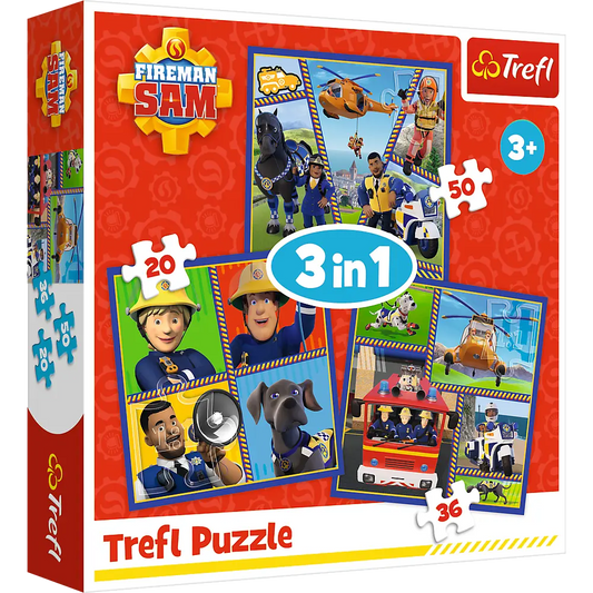 Puzzle 3w1 Dzień Strażaka Sama