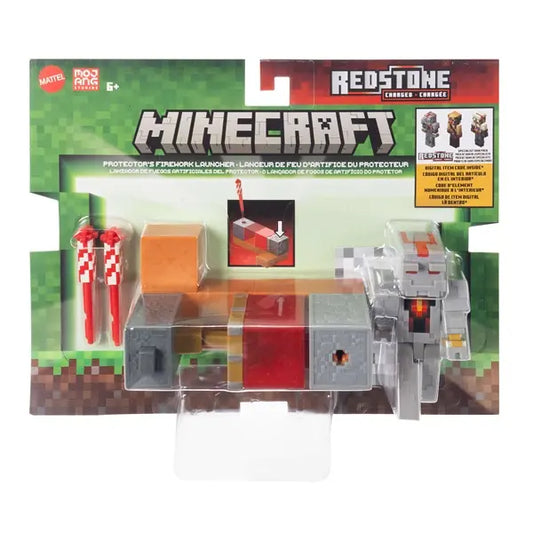 Minecraft wyrzutnia fajerwerków + figurka
