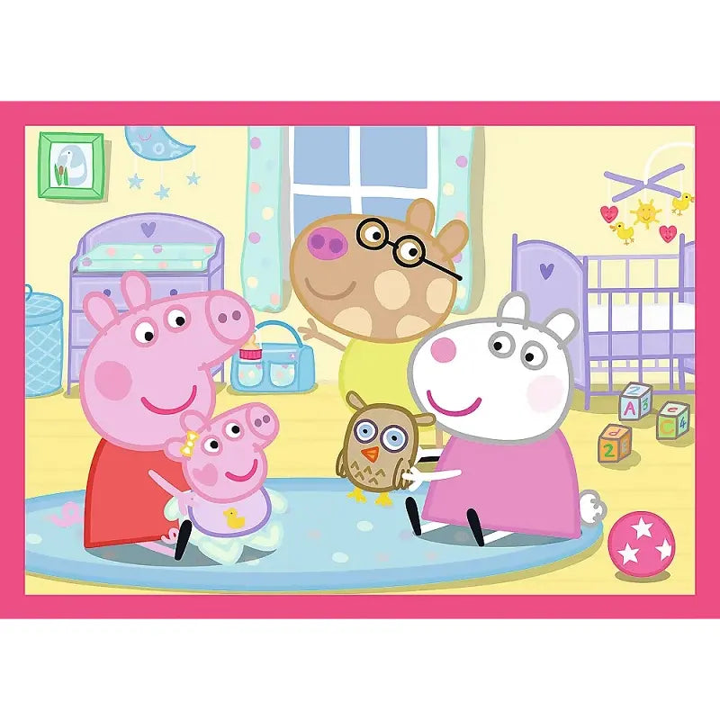 Puzzle 4w1 Peppa uwielbia przygody