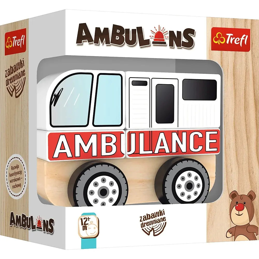 Zabawka drewniany Ambulans