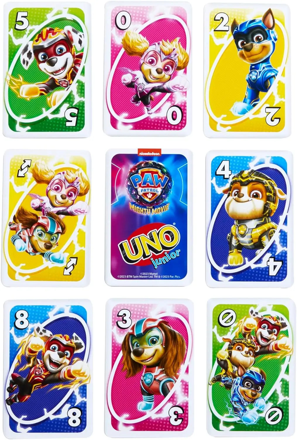 Uno gra w karty junior psi patrol