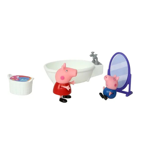 Zestaw łazienka + 2 figurki, Świnka Peppa i George