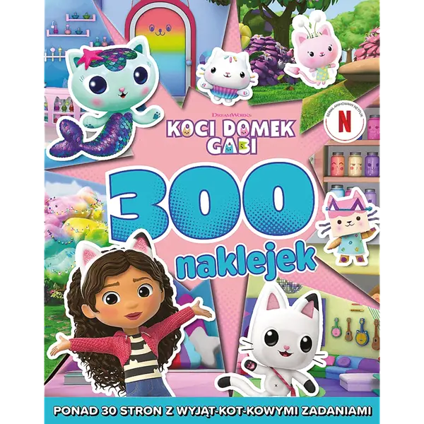Książka aktywizująca Koci Domek Gabi. 300 naklejek