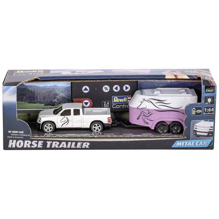 Mini samochód rc z transporterem koni