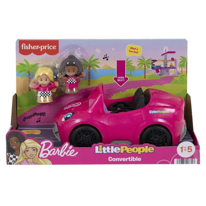 Fisher-price little people cabriolet barbie + figurki