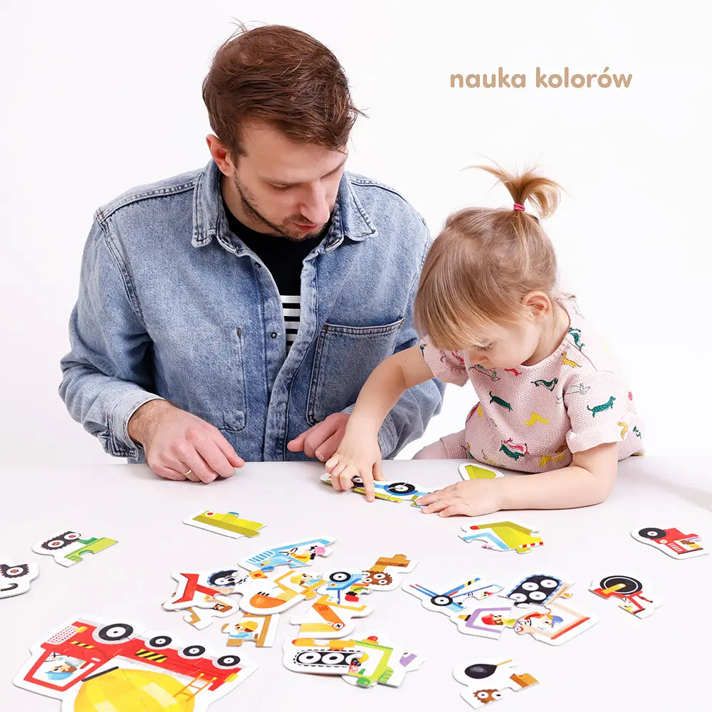 CzuCzu Puzzle progresywne Pojazdy na budowie 2+