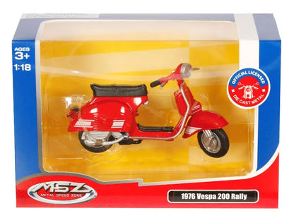 Model vespa 200 rally czerwony 1:18