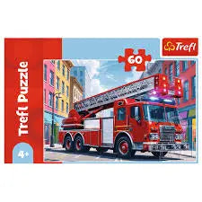 Puzzle 60 elementów wóz strażacki