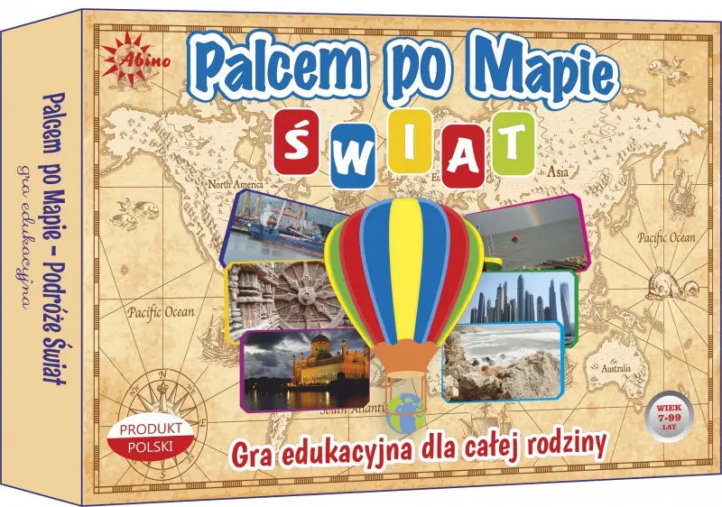 Gra palcem po mapie świat (foto)