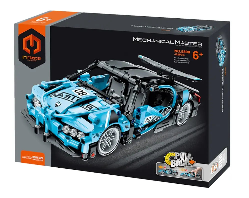 Immaster klocki super auto niebieskie 422 elementy