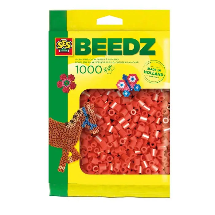 Koraliki do prasowania 1000 szt czerwone
