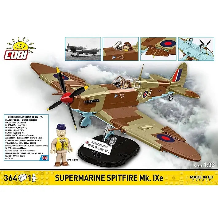 Klocki Historical Collection Samolot Supermarine Spitfire MK.IXE