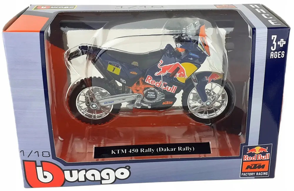 1:18 red bull cycle ktm 450 rally