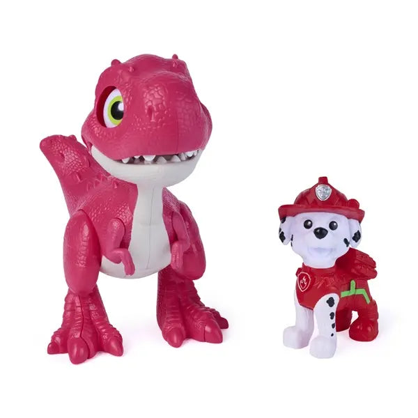 Psi Patrol Dino film, figurka dinozaur Rhubarb + Marshall