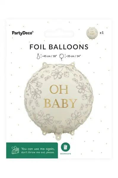 Balon foliowy - Pastylka Oh Baby - 35x35