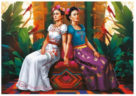 Puzzle 1000 elementów Premium Plus Frida Kahlo Dwa oblicza