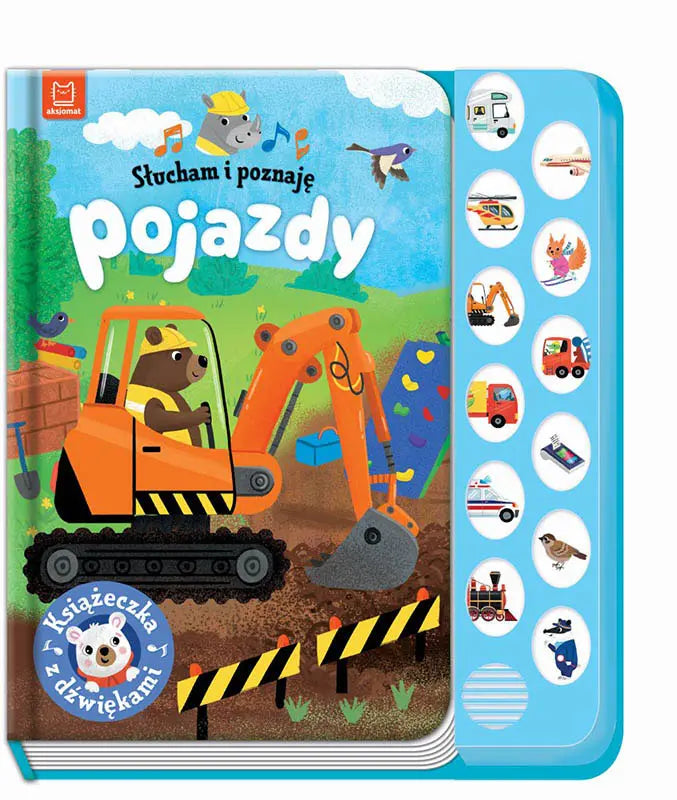 Aksjomat słucham i poznaję pojazdy książeczka z dźwiękami