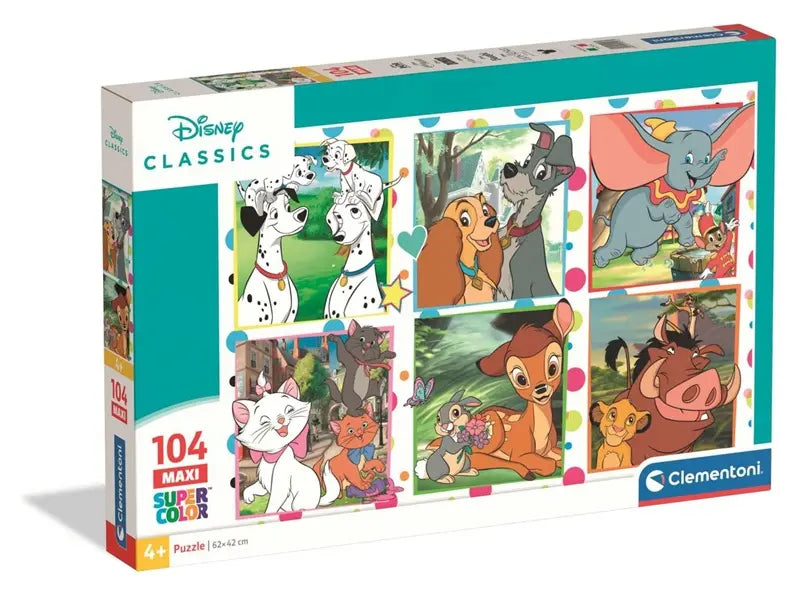 Puzzle 104 maxi SuperKolor Disney Classics
