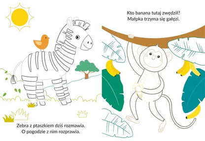 Książeczka z naklejkami - Kolorowy zawrót głowy: Dzikie zwierzęta