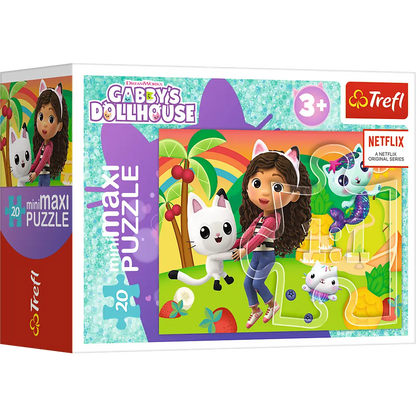 Puzzle minimaxi 20 elementów kolorowy dzień gabby