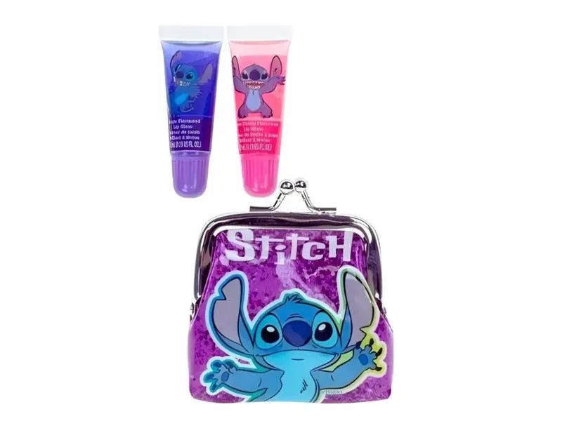 Stitch zestaw 2 błyszczyków do ust z portmonetką
