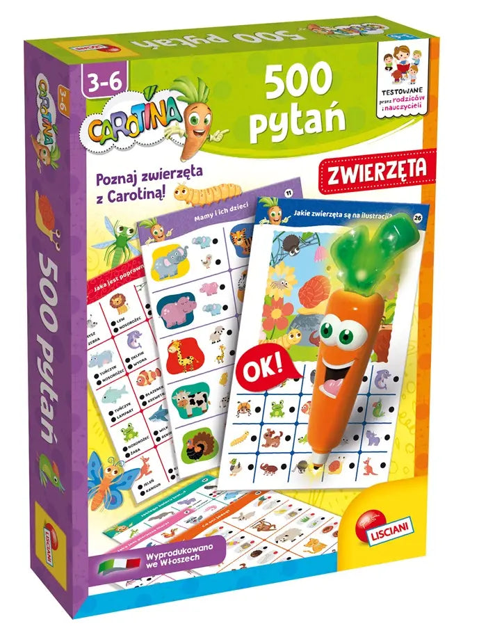 Lisciani Carotina500pytań Zwierzęta PL101559 01559