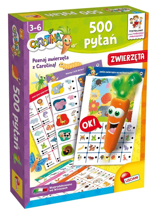 Lisciani Carotina500pytań Zwierzęta PL101559 01559