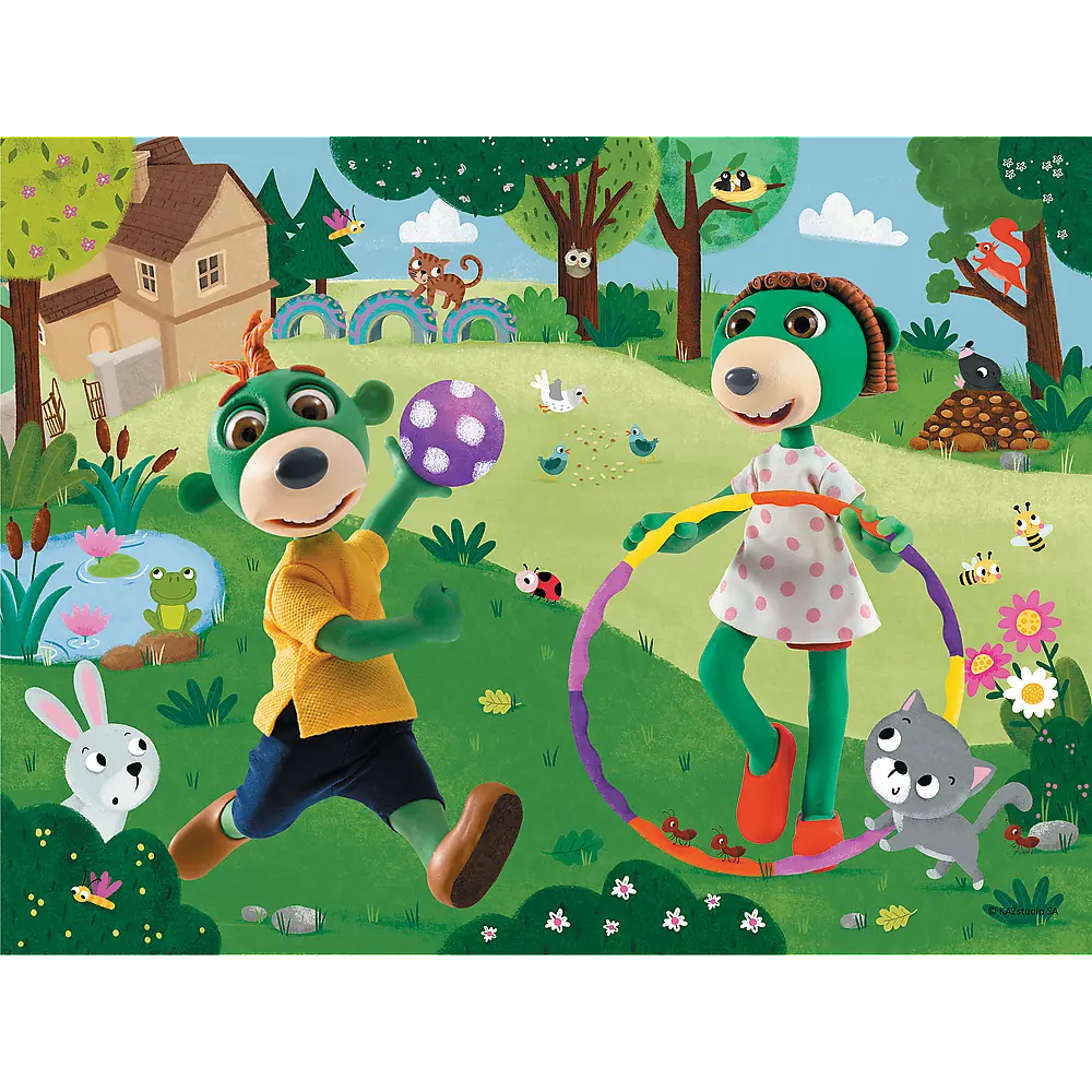 Puzzle 30 elementów Aktywny dzień Rodzina Treflików