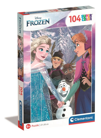 Puzzle 104 elementy superkolor disney frozen