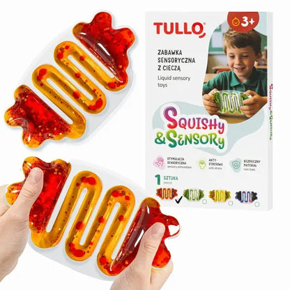 Gniotek sensoryczny z cieczą pomarańczowy