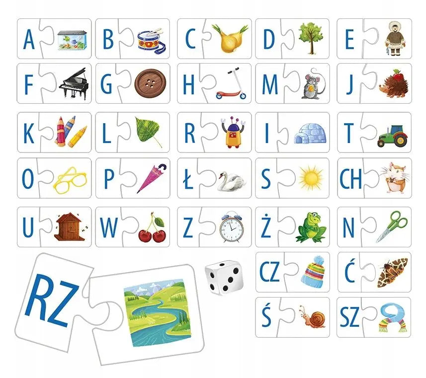 Poznaję literki gra puzzlowa