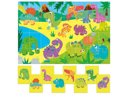 Teacher tested puzzle dinozaury 8 + 1 wiek 2-5