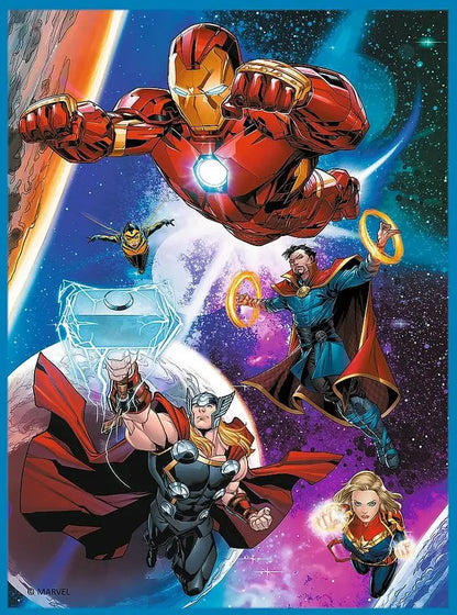 Puzzle 2w1 + memos bohaterowie w akcji: avengers