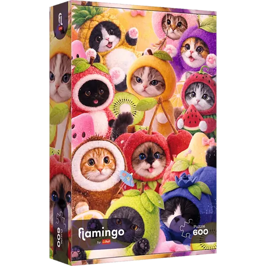 Puzzle 600 el. Flamingo by Trefl, Owocowe kotki