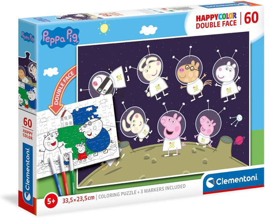 Puzzle 60 happy color peppa pig