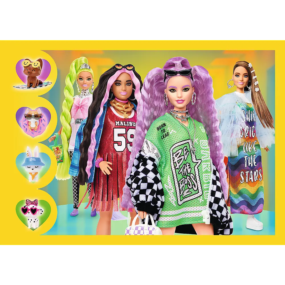 Puzzle 4w1 wesoły świat barbie