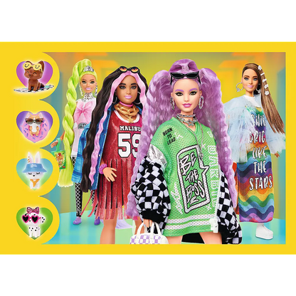 Puzzle 4w1 wesoły świat barbie