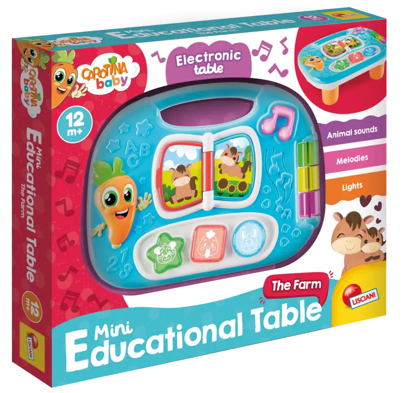 Lisciani carotina baby edukacyjny ministolik farma
