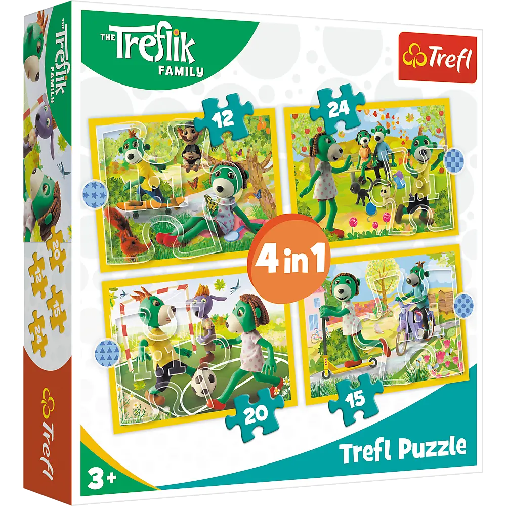 Puzzle 4w1 wspólne zabawy treflików