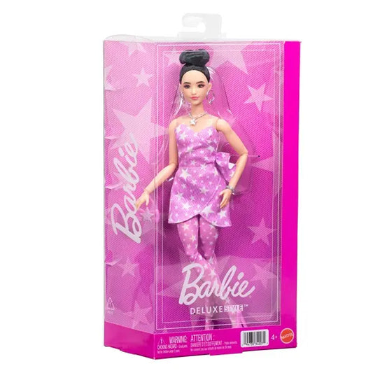Barbie Deluxe różowy strój w gwiazdki