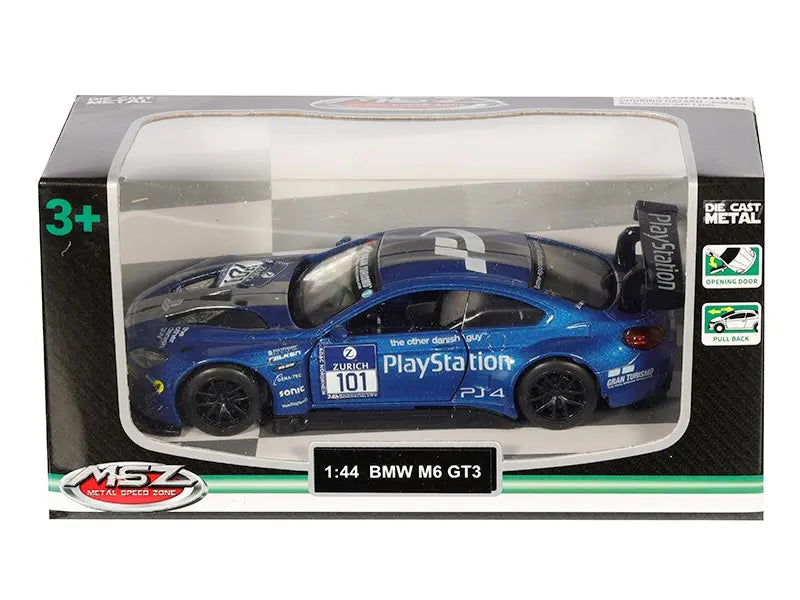 Model bmw m6 gt3 niebieski 1:44