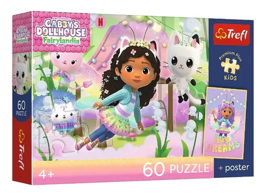 Puzzle Premium Plus Kids Koci Domek Gabi 60 el., Gabi i kocie przygody i kolekcjonerski pl