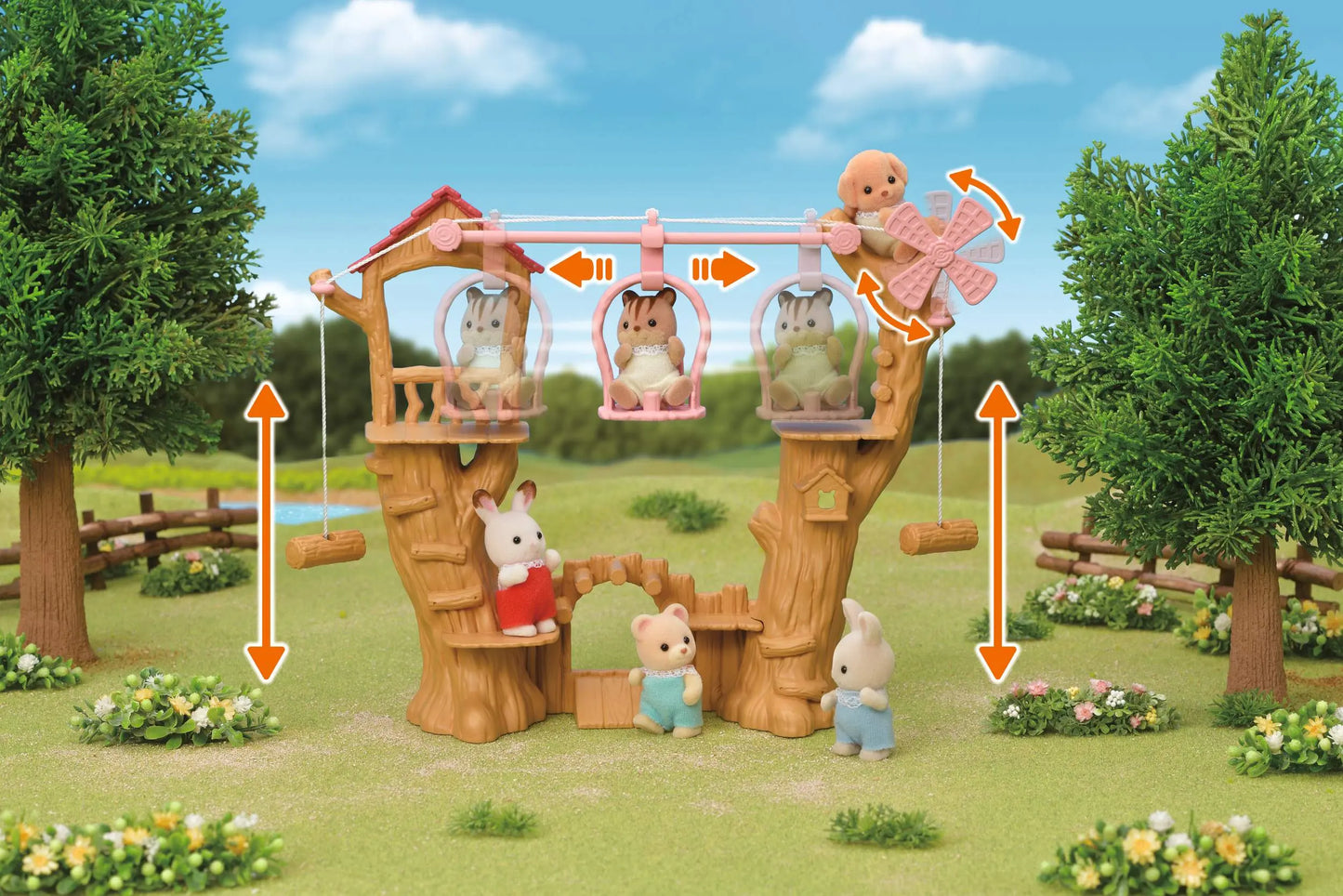 Sylvanian kolejka linowa dla maluchów